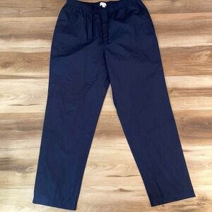 Sunspel Pants Mens Large Navy Blue Cotton Lightweight Lounge Elastic Waist